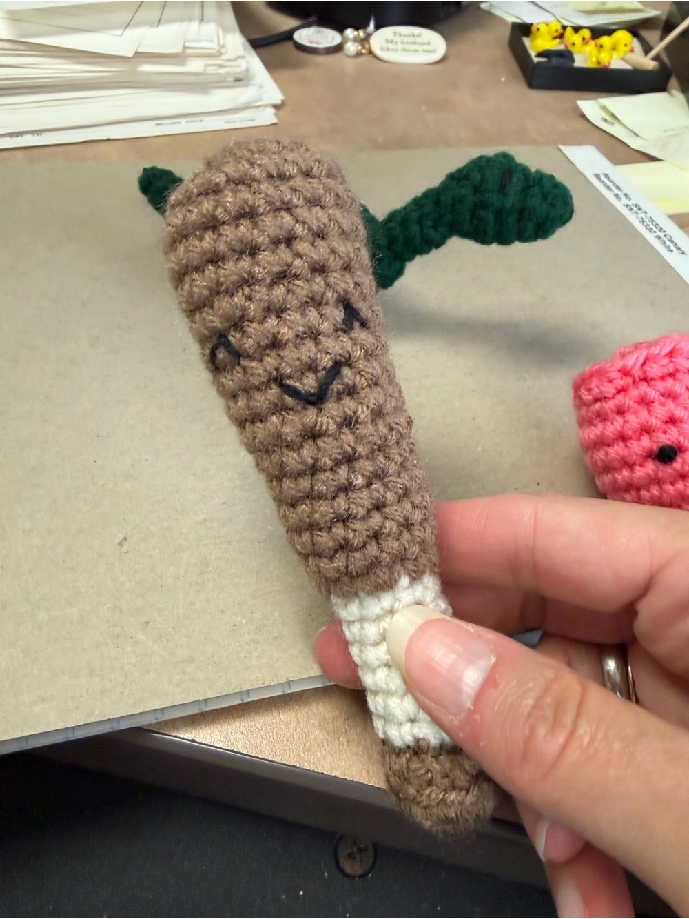 Handmade Crochet Cat Toys - Flower, Bat and Dino - Picture 4 of 5